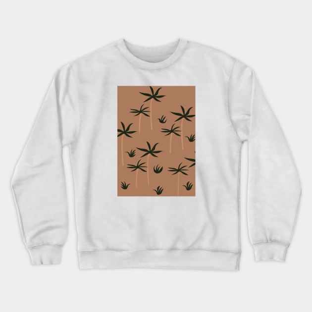 Palm Tree Pattern Crewneck Sweatshirt by Colorable